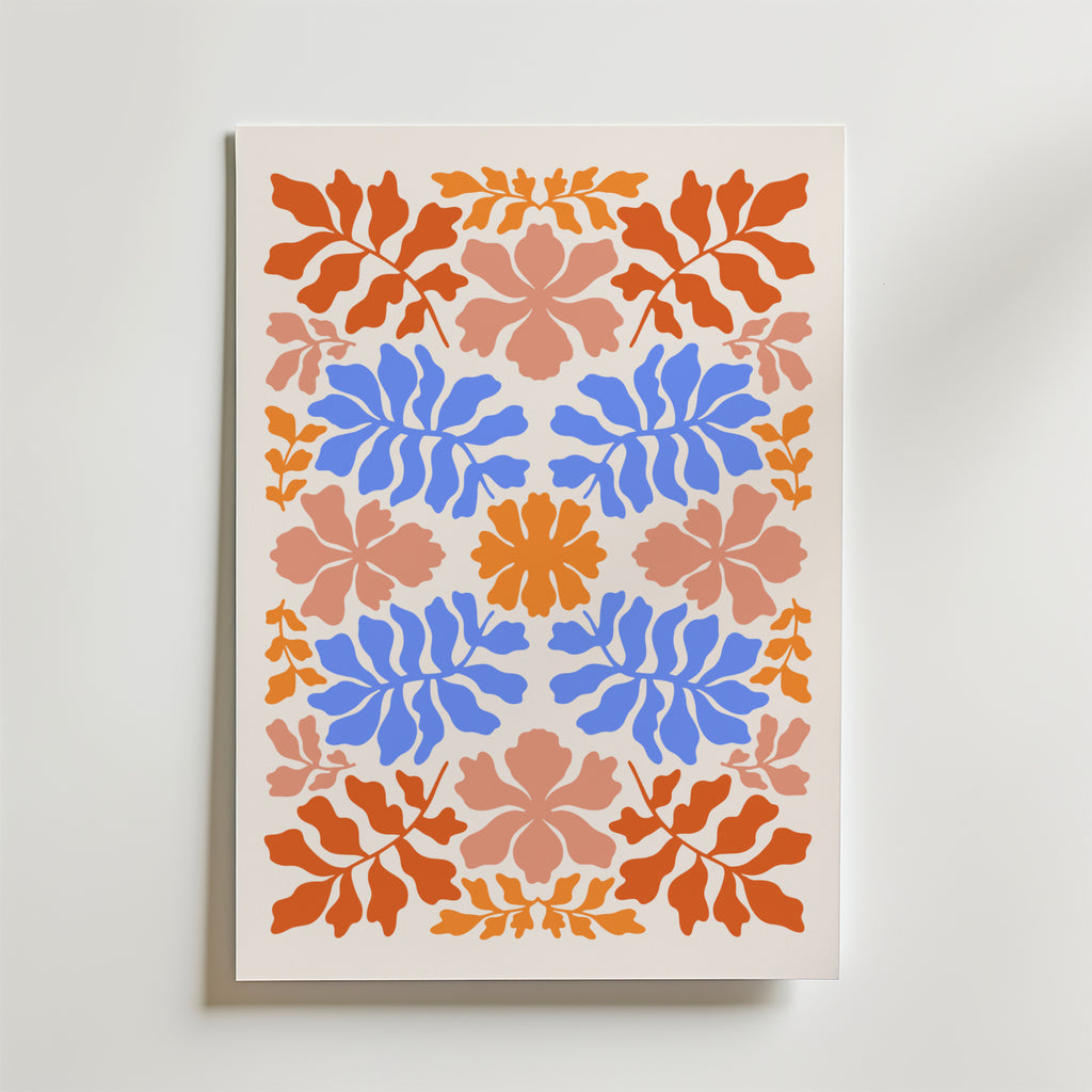 Rustic Floral Harmony – stilfullt konsttryck från Bozetto, tryckt på matt finpapper