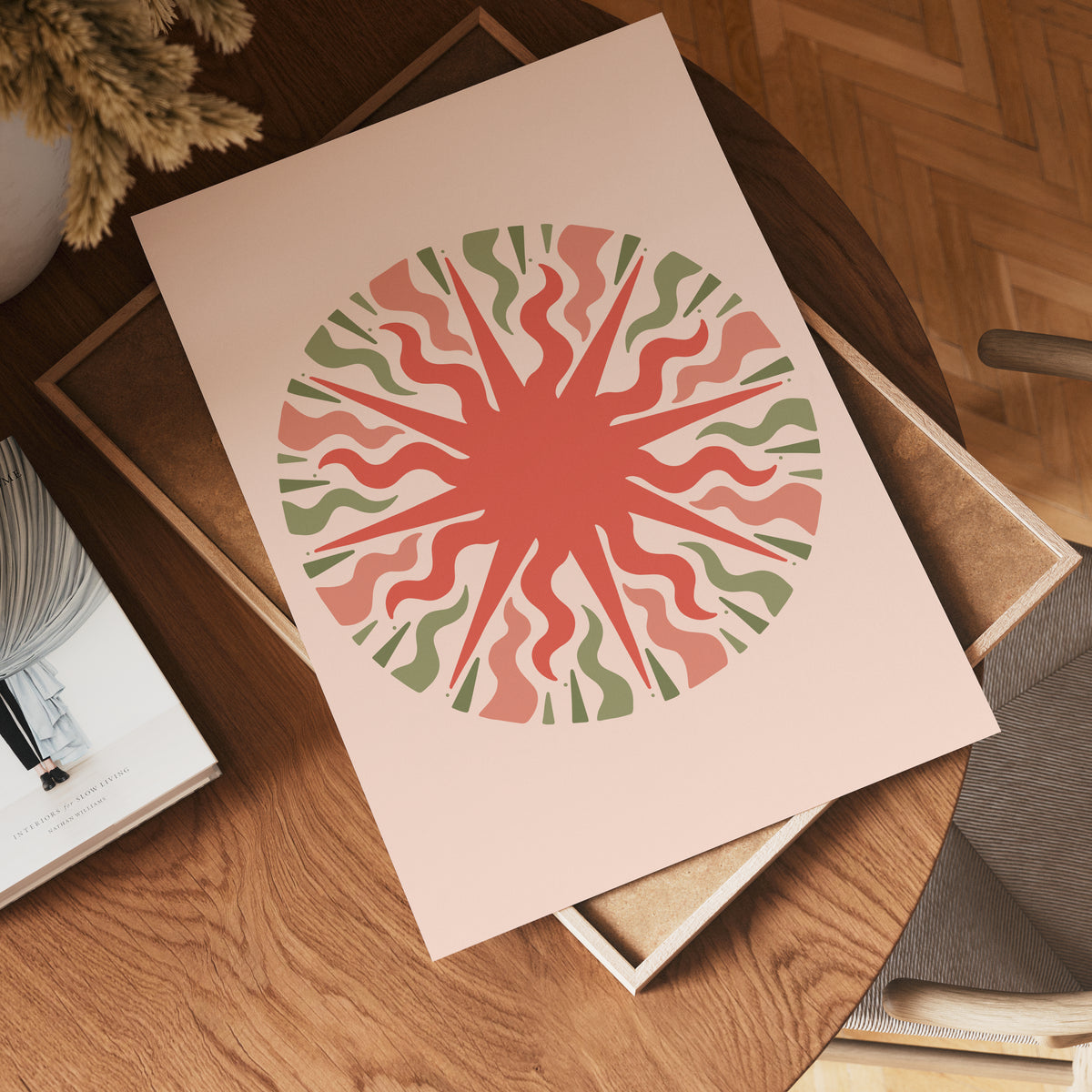 Organic Pulse Circle poster visad rakt fram – Bozetto affisch i hög tryckkvalitet