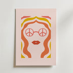 Retro Sunglasses Lady – stilfullt konsttryck från Bozetto, tryckt på matt finpapper
