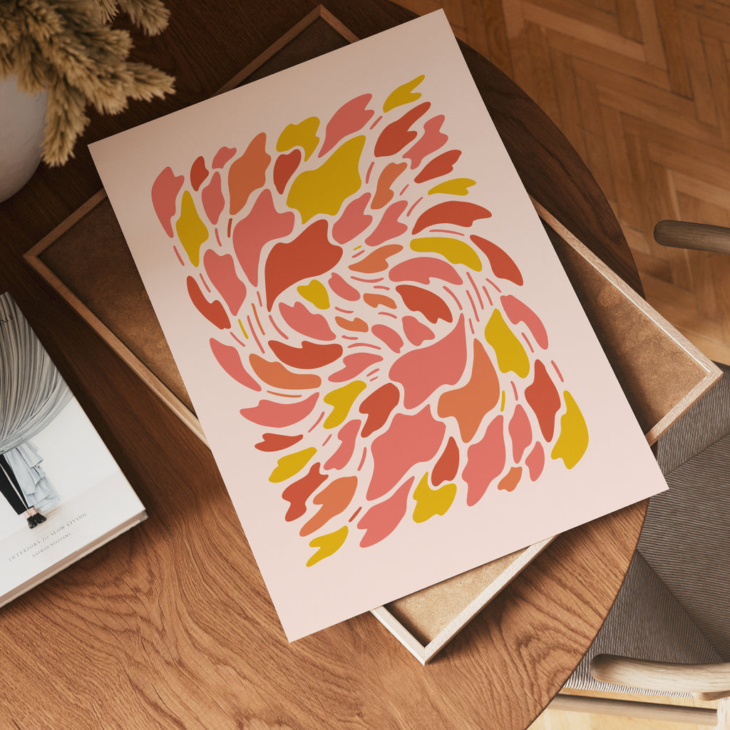 Whirl of Petals poster visad rakt fram – Bozetto affisch i hög tryckkvalitet i hög tryckkvalitet