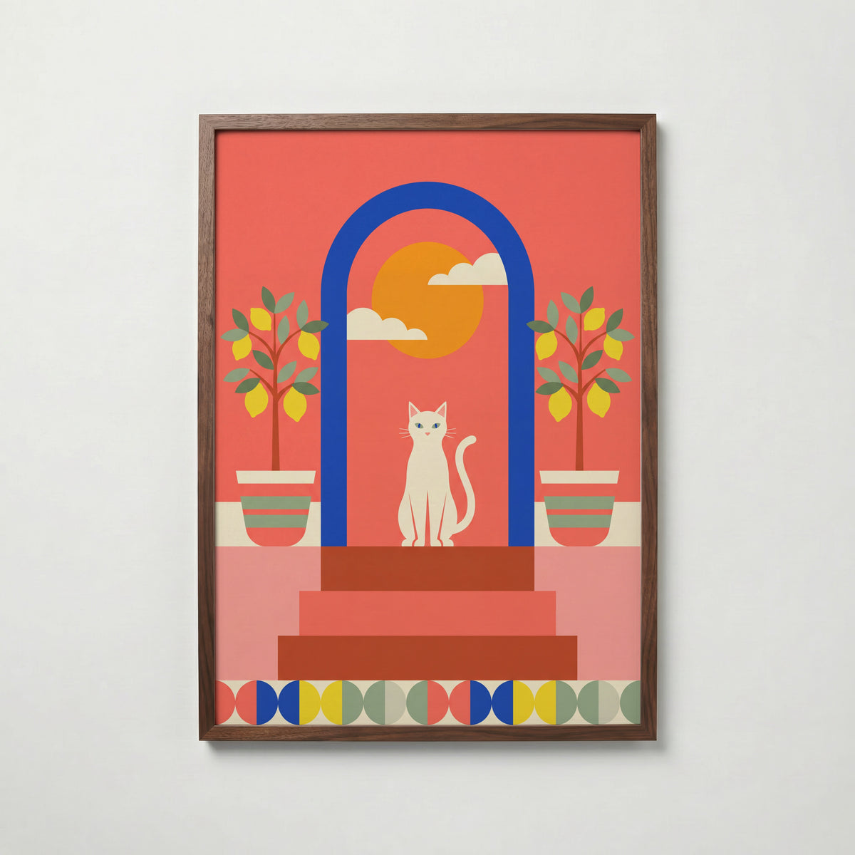Cat Under the Blue Arch Poster – valnötsram