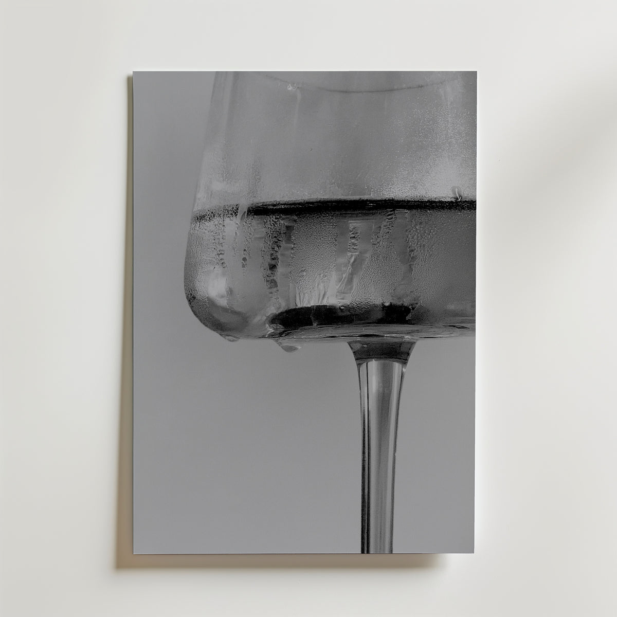 Frosted Wine Glass Poster – canvas utan passepartout