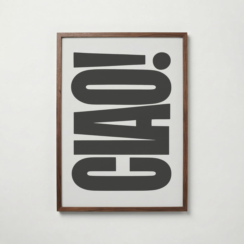 Ciao Bold Type Poster – valnötsram