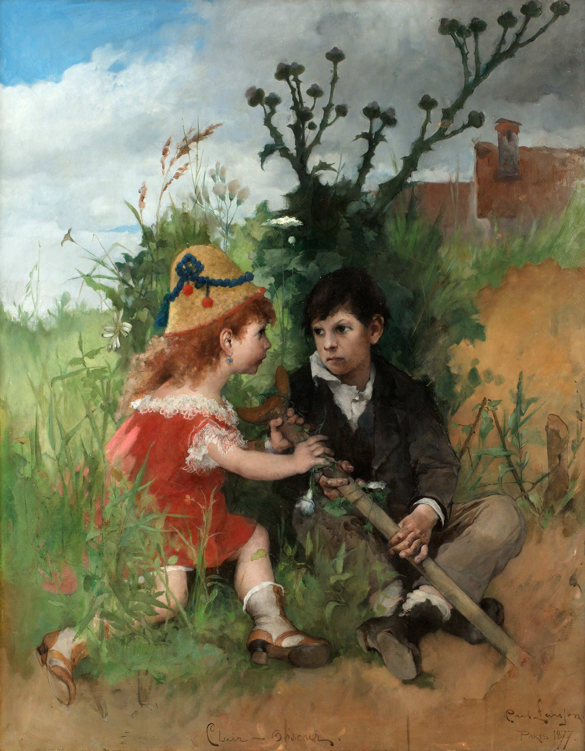Carl Larsson Clair Obscur poster visad rakt fram – Bozetto affisch i hög tryckkvalitet