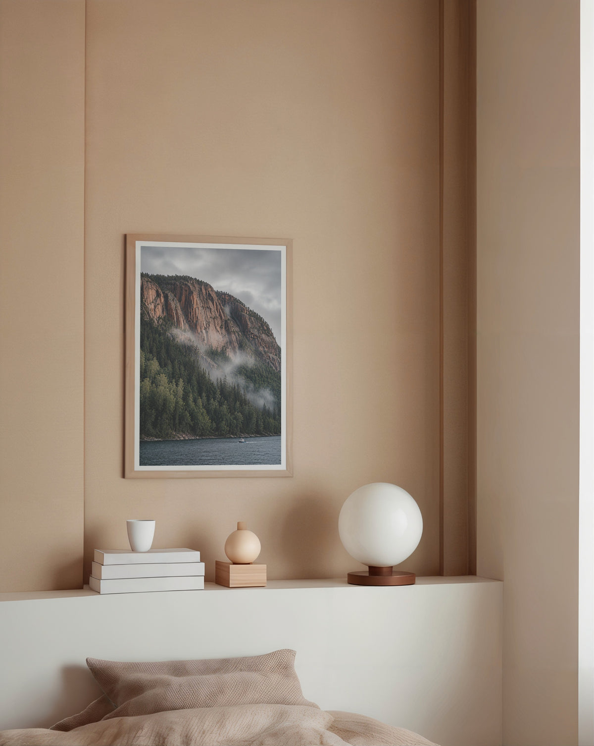 Plakat fiordu na klifie II