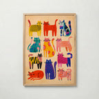 Colorful Cat Parade – köp enkelt hos Bozetto konsttryck i hög kvalitet i hög kvalitet