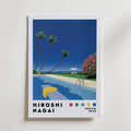 Mockup av Hiroshi Nagai Summer Pool affisch på vägg – köp enkelt hos Bozetto i hög kvalitet