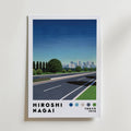 Mockup av Hiroshi Nagai City Driveway affisch på vägg – köp enkelt hos Bozetto i hög kvalitet