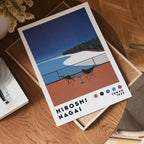 Väggmockup med Hiroshi Nagai Ocean Balcony – köp enkelt hos Bozetto affisch i hög kvalitet