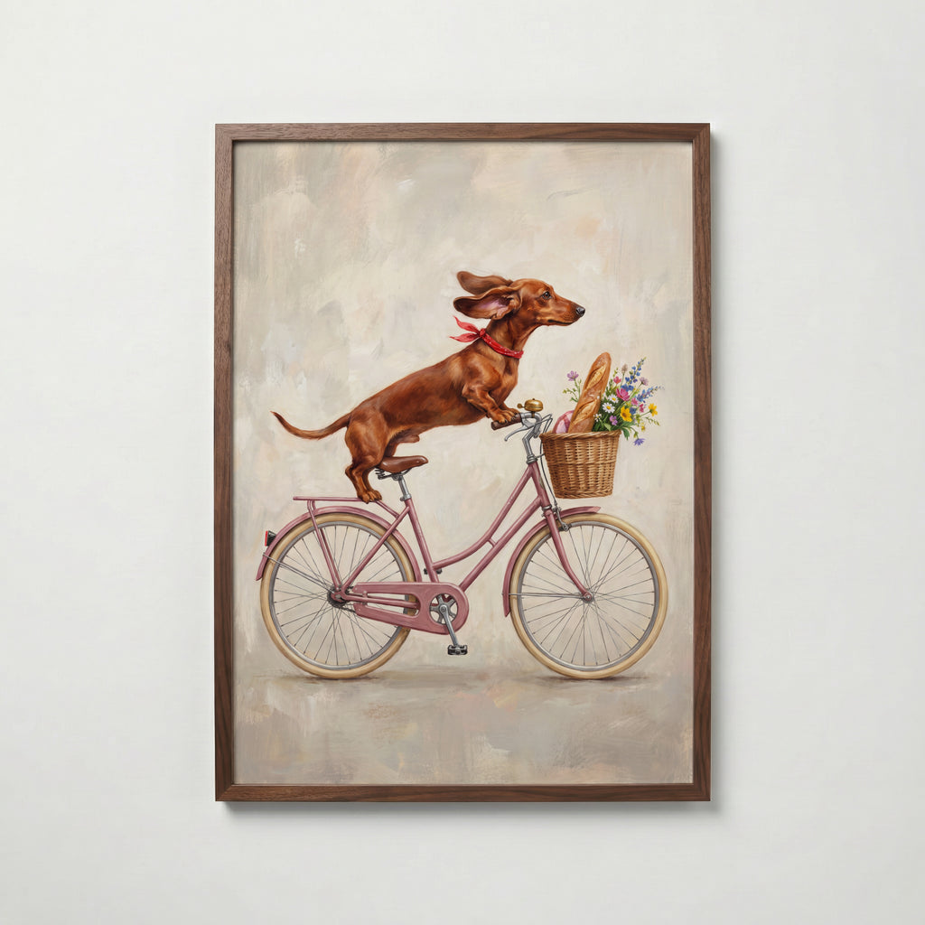 Dachshund on Tour Poster – valnötsram