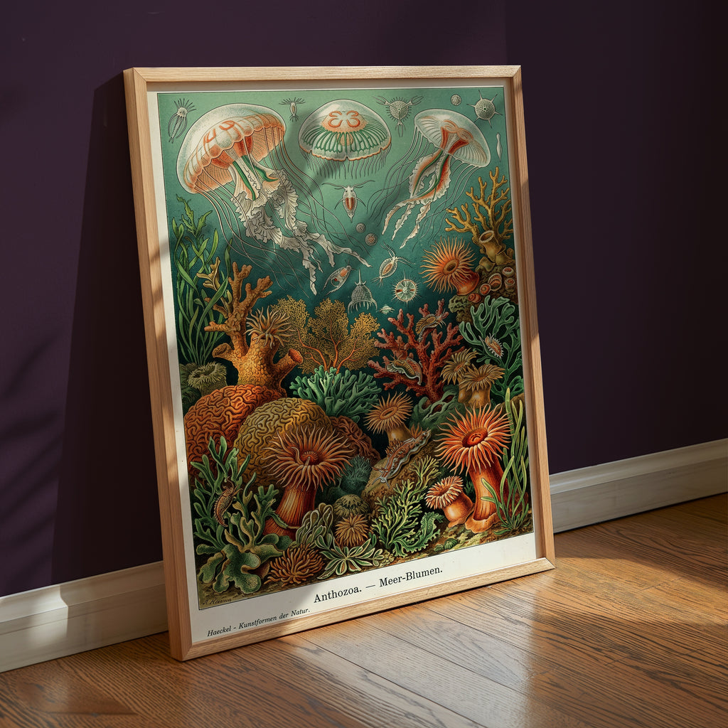 Deep Sea Bloom Poster med svart ram