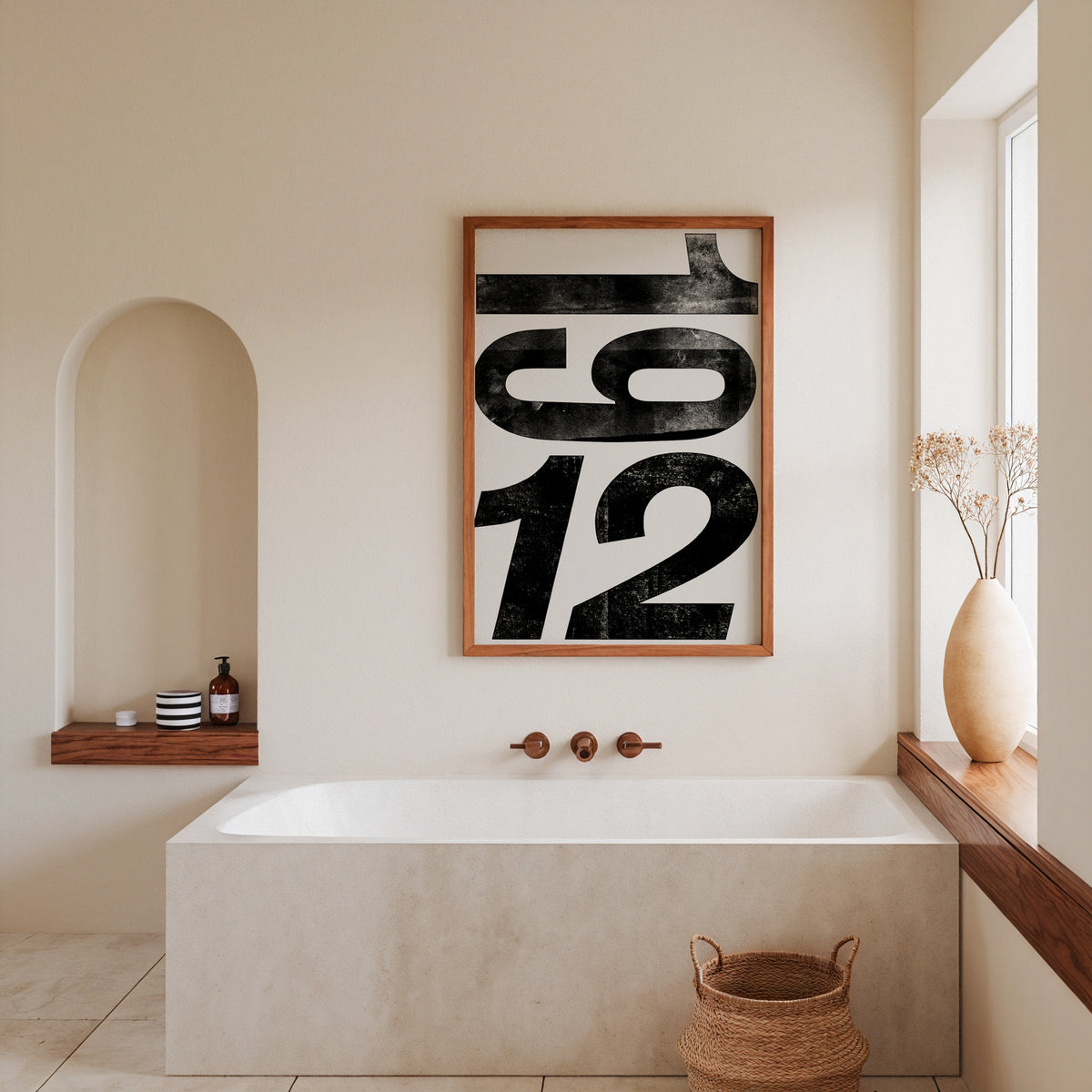 Worn Ink Numerals Poster – i rum 2