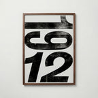 Worn Ink Numerals Poster – valnötsram