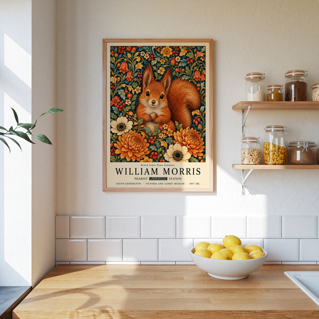 William Morris Hazel Squirrel Poster – i rum 1