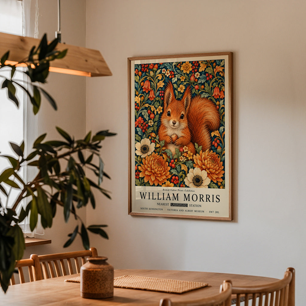 William Morris Hazel Squirrel Poster – i rum 3