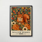 William Morris Hazel Squirrel Poster – svart ram