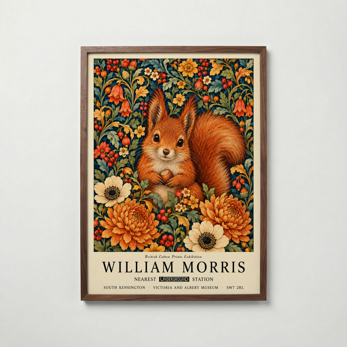 William Morris Hazel Squirrel Poster – valnötsram