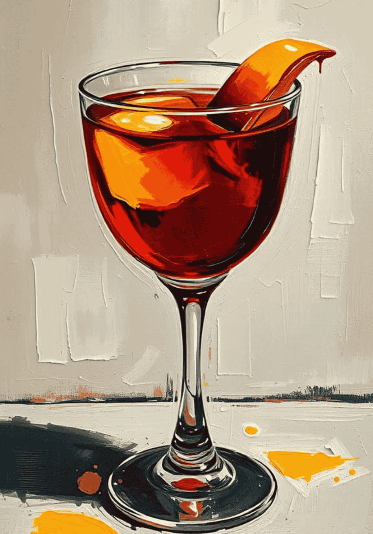 Classic Negroni Drink – affisch med snyggt motiv, köp enkelt hos Bozetto i flera storlekar