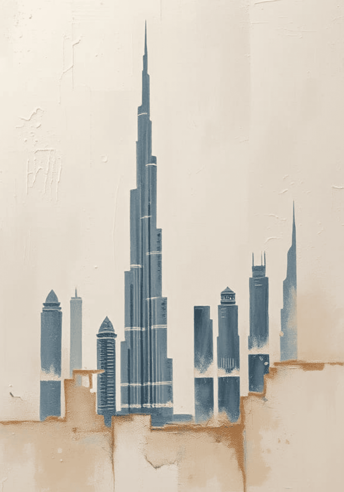 Dubai City – affisch med snyggt motiv, köp enkelt hos Bozetto i flera storlekar i hög tryckkvalitet