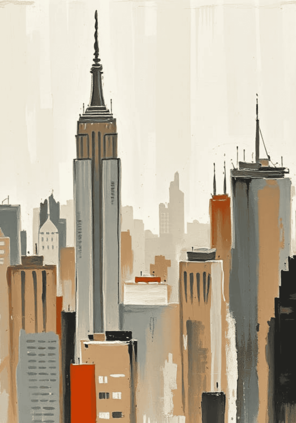 Empire Skyline – affisch med snyggt motiv, köp enkelt hos Bozetto i flera storlekar