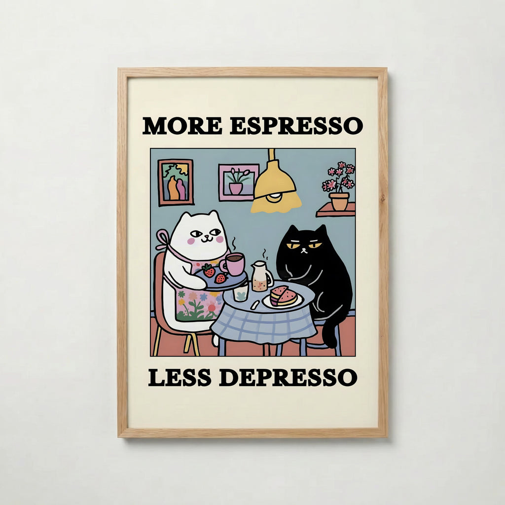 Espresso Therapy poster visad rakt fram – Bozetto affisch i hög tryckkvalitet i hög tryckkvalitet