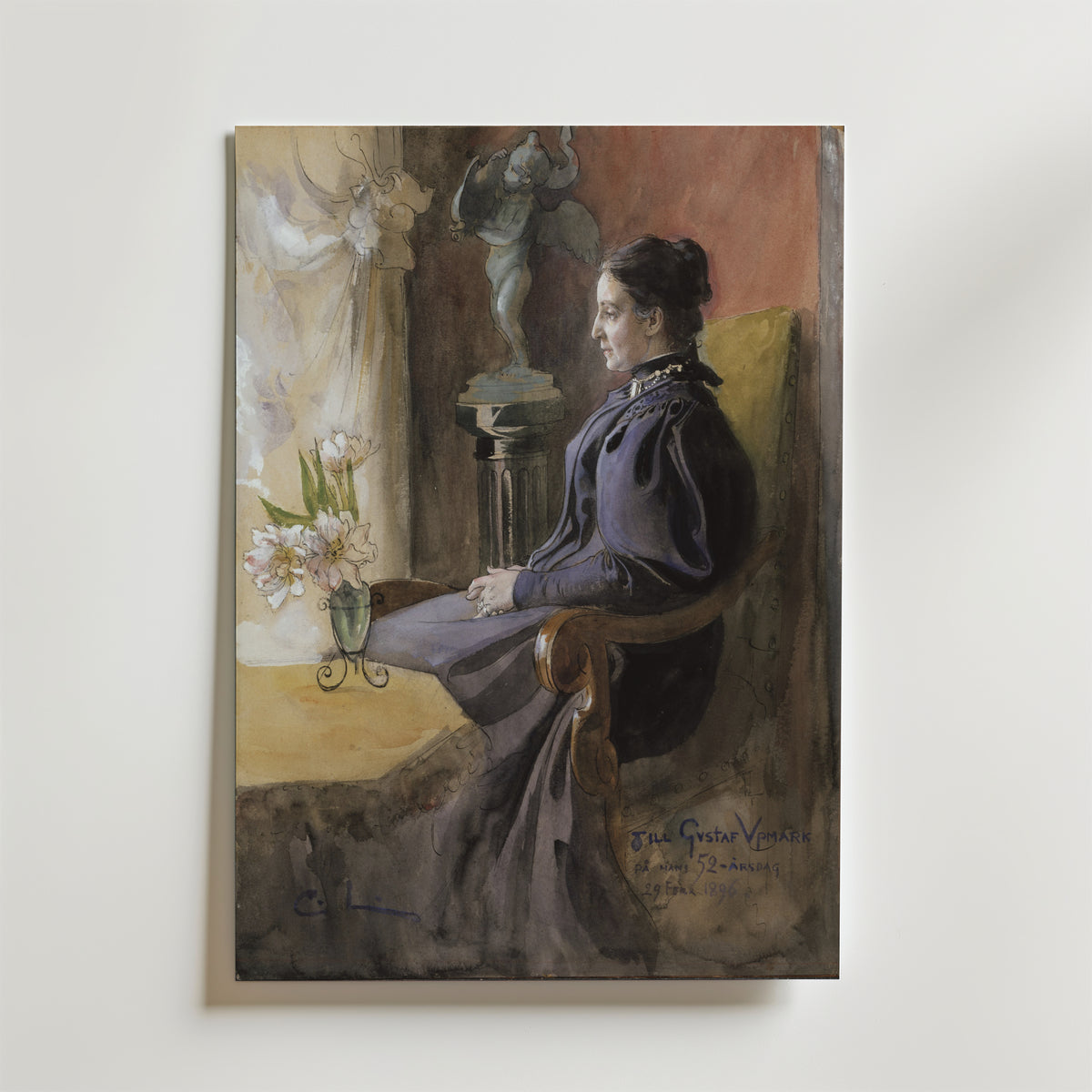 Carl Larsson Eva Upmark – stilfullt konsttryck från Bozetto, tryckt på matt finpapper