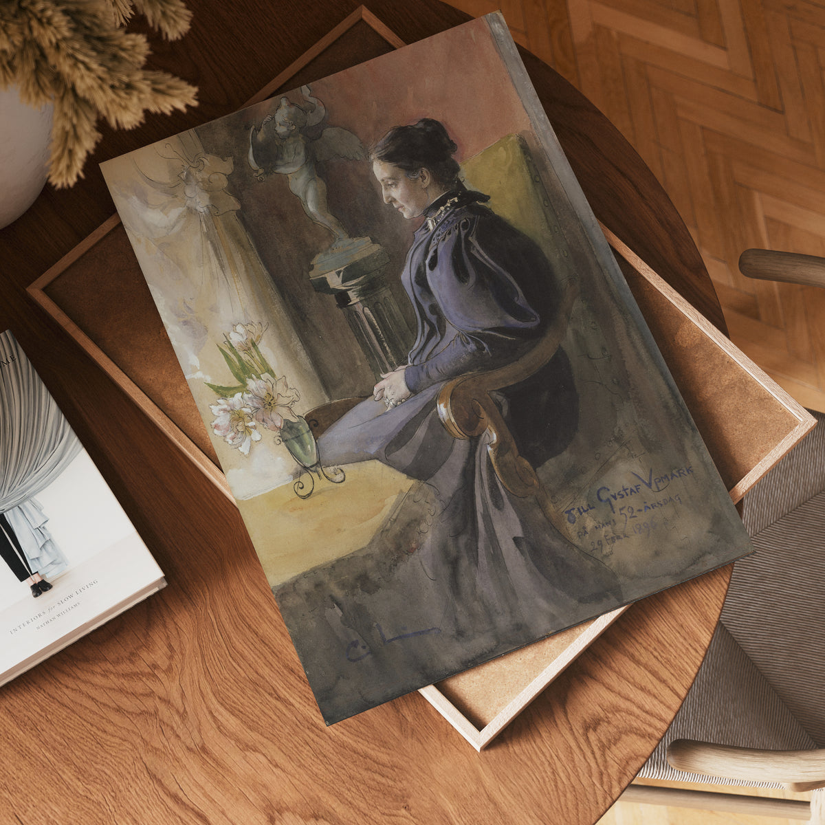 Carl Larsson Eva Upmark – affisch med stilfullt motiv från Bozetto i hög kvalitet