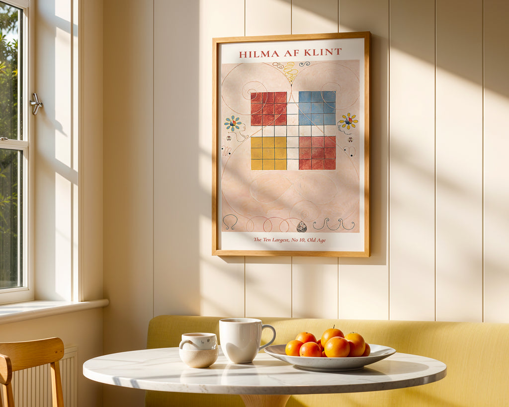 Hilma af Klint The Ten poster visualiserad på vägg – från Bozetto i hög kvalitet