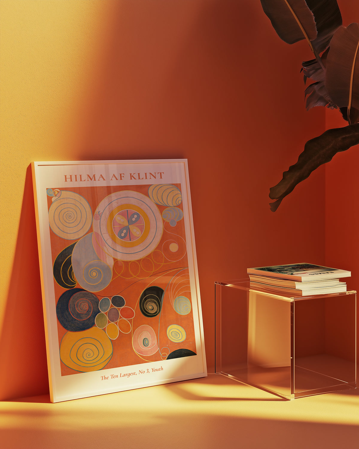 Väggmockup med Hilma af Klint The Ten – köp enkelt hos Bozetto affisch i hög kvalitet