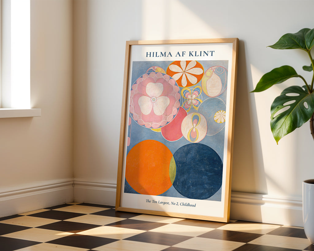 Hilma af Klint The Ten poster visualiserad på vägg – från Bozetto i hög kvalitet
