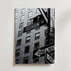 Fashion Avenue Sign Poster – canvas utan passepartout