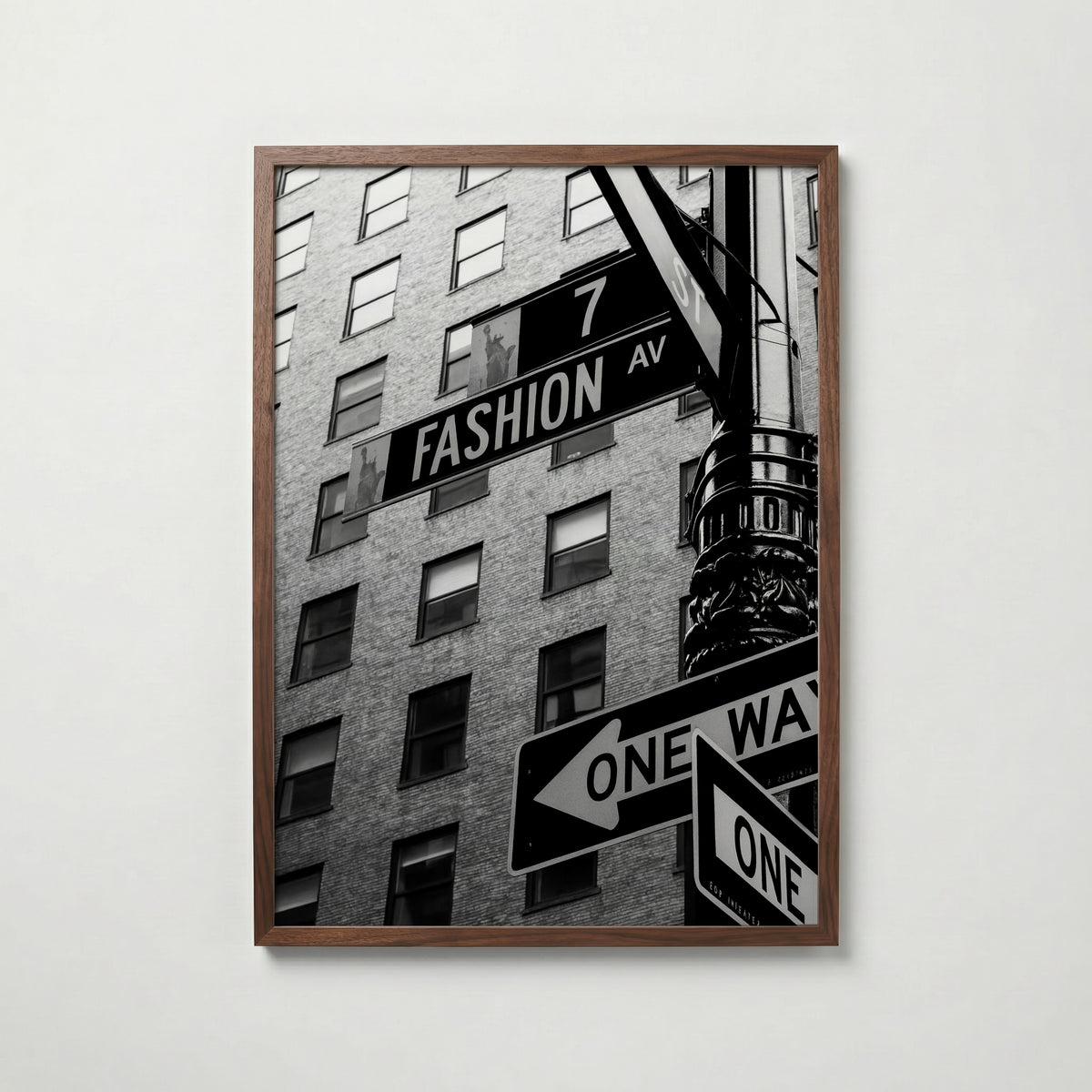 Fashion Avenue Sign Poster – valnötsram
