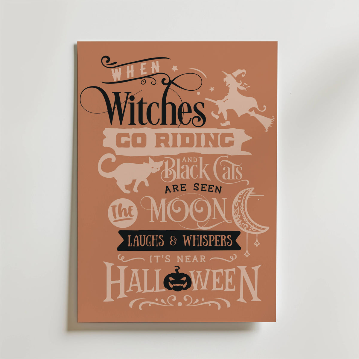 When Witches Go Riding – stilfullt konsttryck från Bozetto, tryckt på matt finpapper