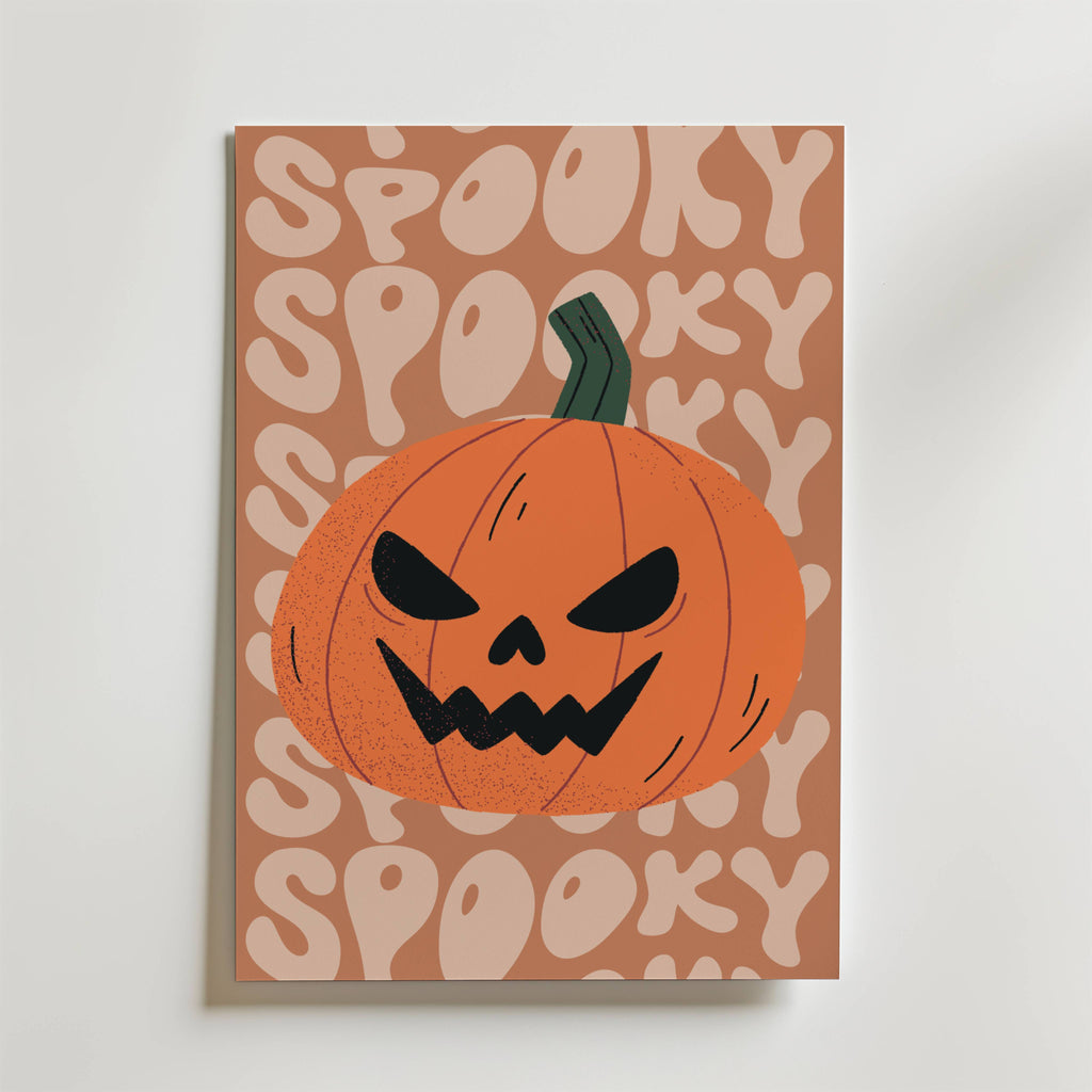 Pumpkin Grin – stilfullt konsttryck från Bozetto, tryckt på matt finpapper i hög tryckkvalitet
