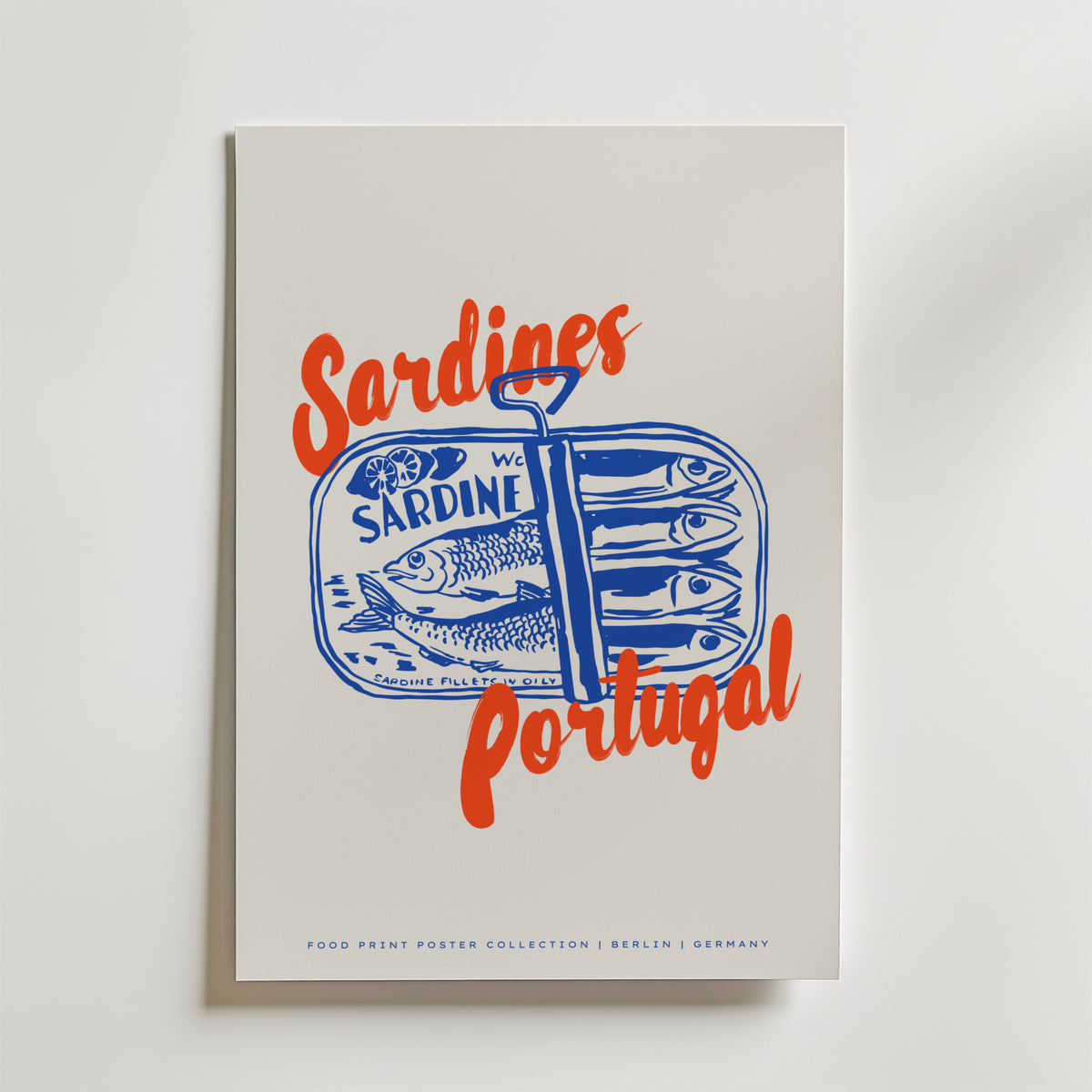 Portuguese Sardines – stilfullt konsttryck från Bozetto, tryckt på matt finpapper