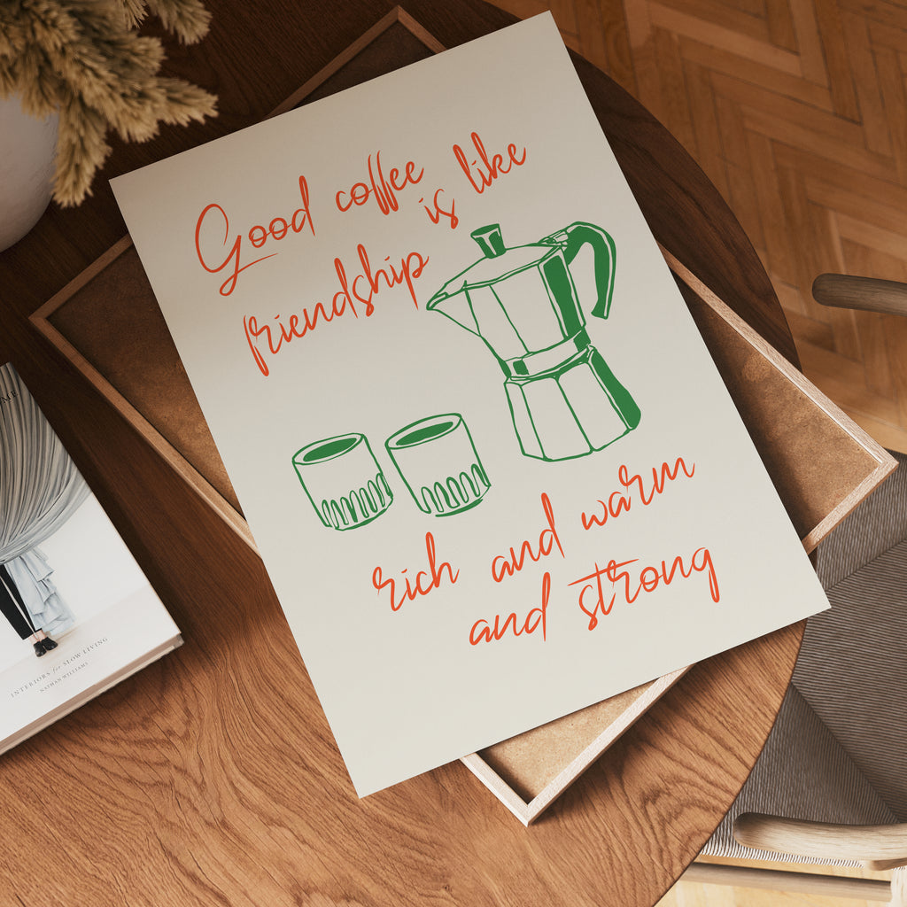 Cups And Connection poster visad rakt fram – Bozetto affisch i hög tryckkvalitet