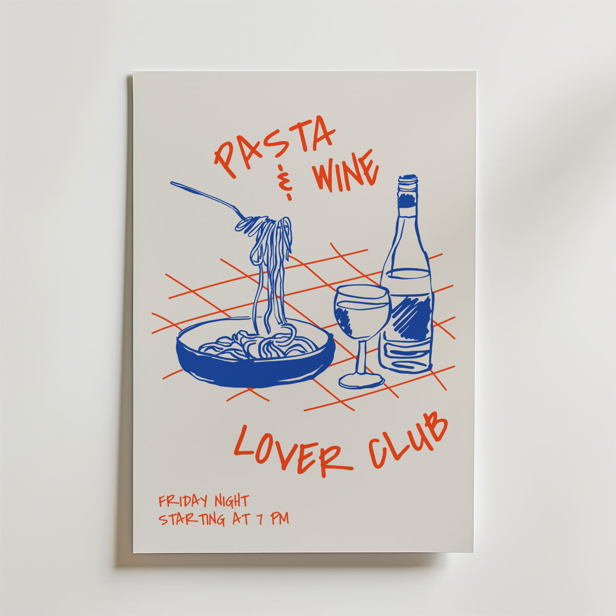 Lover Club Meal – stilfullt konsttryck från Bozetto, tryckt på matt finpapper i hög tryckkvalitet
