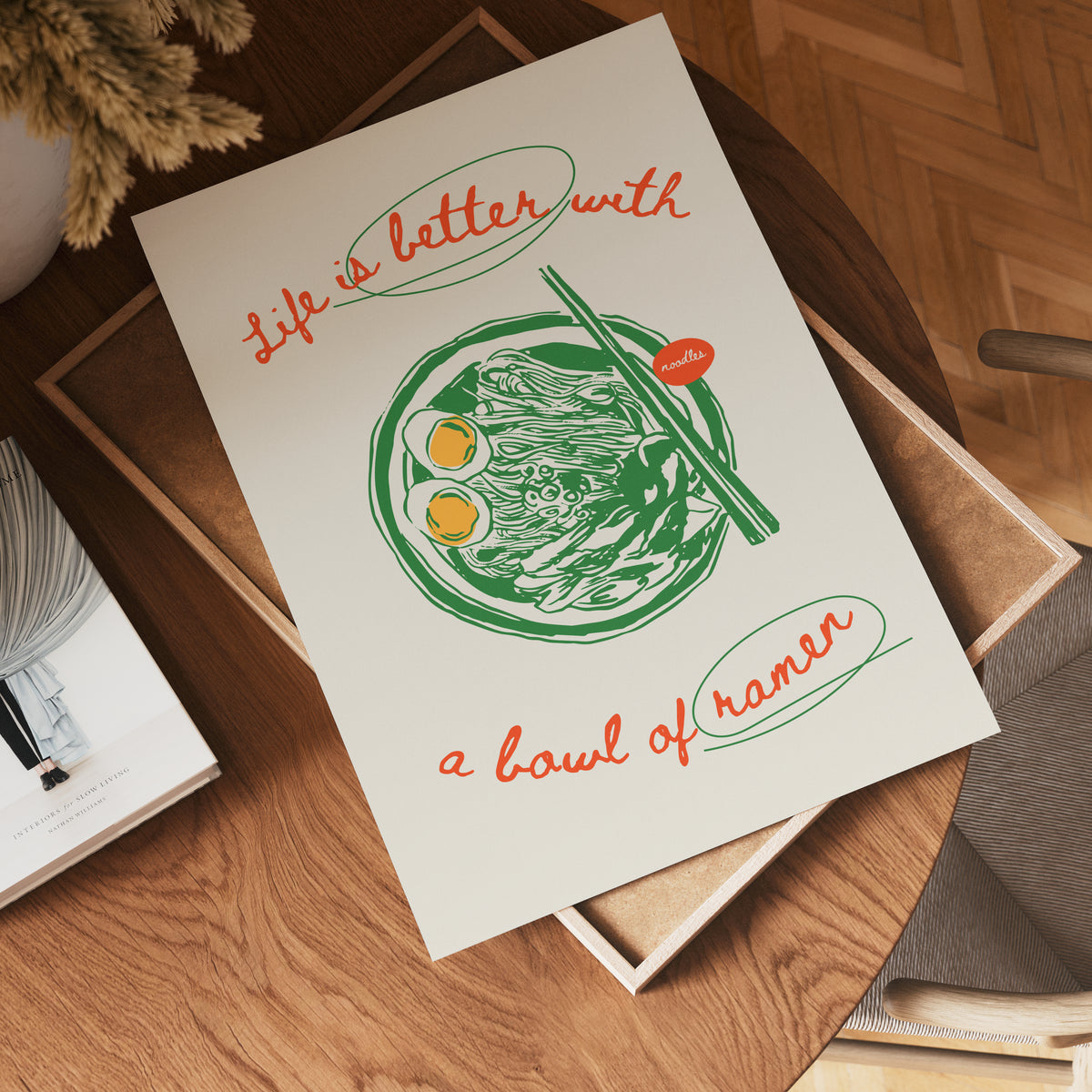 Slurp Ramen And Smile poster visad rakt fram – Bozetto affisch i hög tryckkvalitet