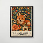 William Morris Velvet Fox Poster – svart ram