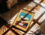 Espresso Martini Cocktail poster visualiserad på vägg – från Bozetto i hög kvalitet