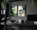 Bundle 2-pack Forest Serenity visualiserad i interiör – postercollection hos Bozetto