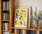 Sunny Slices poster visualiserad på vägg – se rätt storlek med mockup från Bozetto