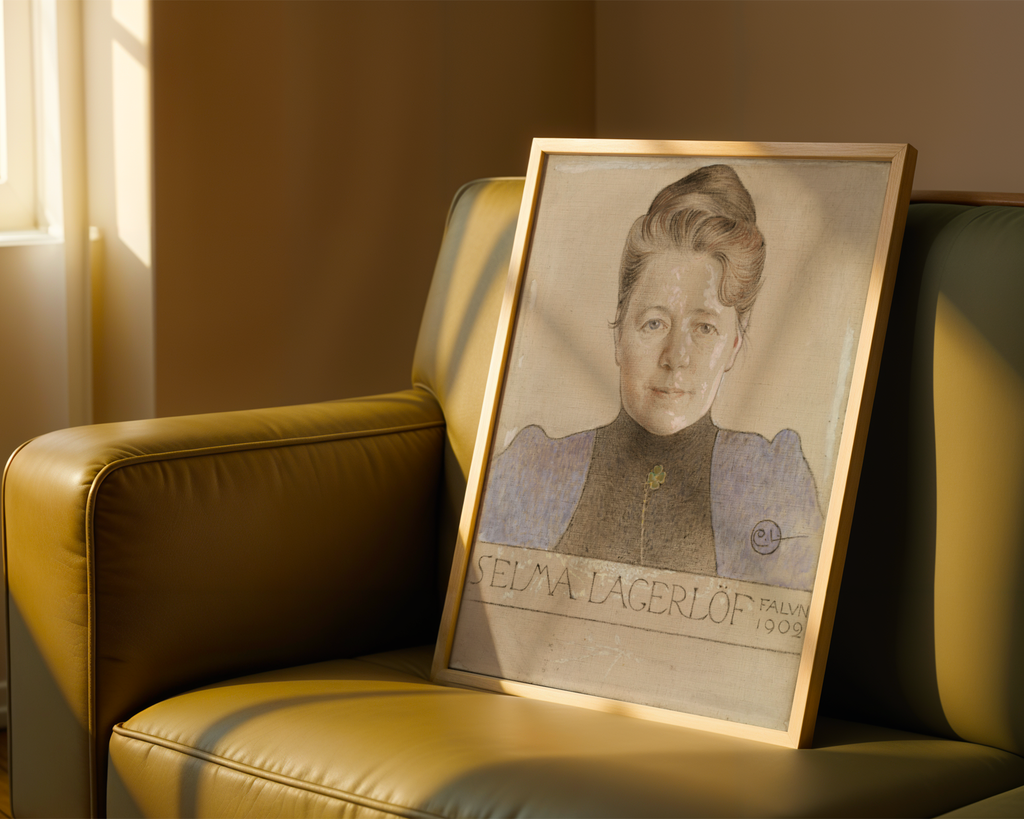 Mockup av Carl Larsson The Author affisch på vägg – köp enkelt hos Bozetto i hög kvalitet