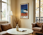 Hiroshi Nagai Ocean Balcony poster visualiserad på vägg – från Bozetto i hög kvalitet