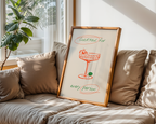 Mockup av Cocktail For Every Person affisch på vägg – köp enkelt hos Bozetto i hög kvalitet