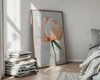 Mockup av Lonely Rose No.2 affisch på vägg – köp enkelt hos Bozetto i hög kvalitet