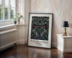 Mockup av William Morris Black Thorn affisch på vägg – köp enkelt hos Bozetto i hög kvalitet