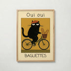 French Baguette Cat – affisch med snyggt motiv, köp enkelt hos Bozetto i flera storlekar