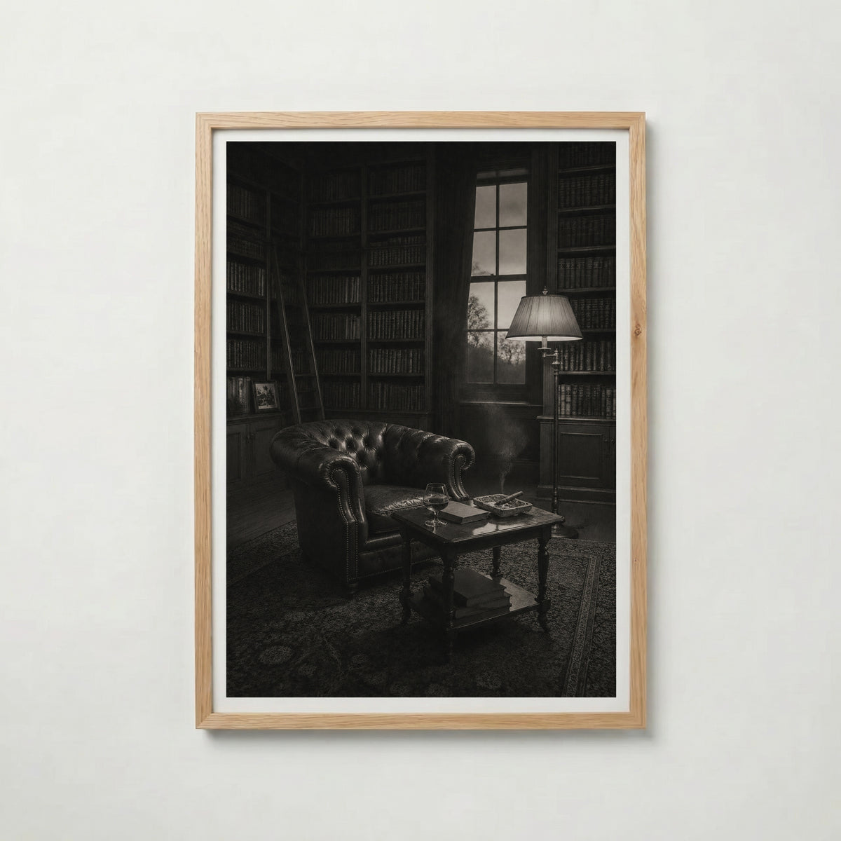 Plakat z biblioteką dżentelmena