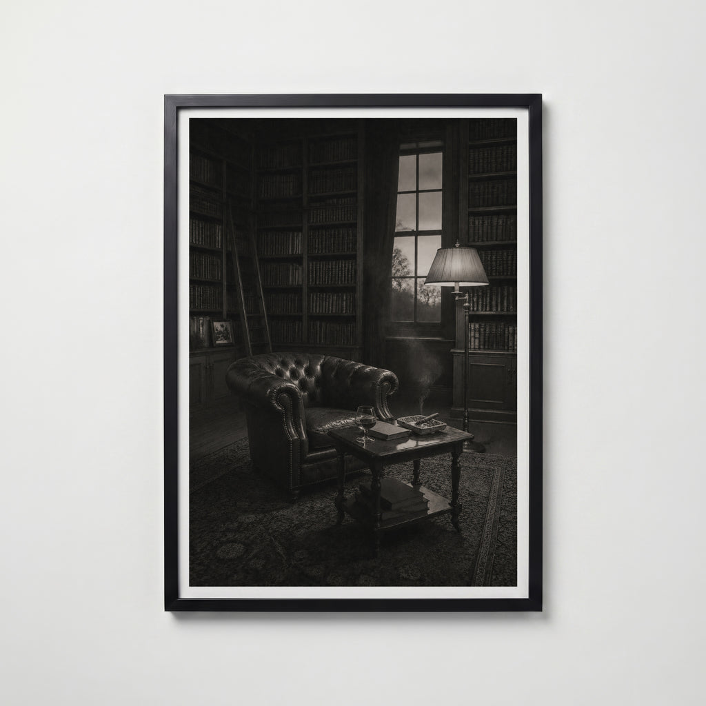 Plakat z biblioteką dżentelmena